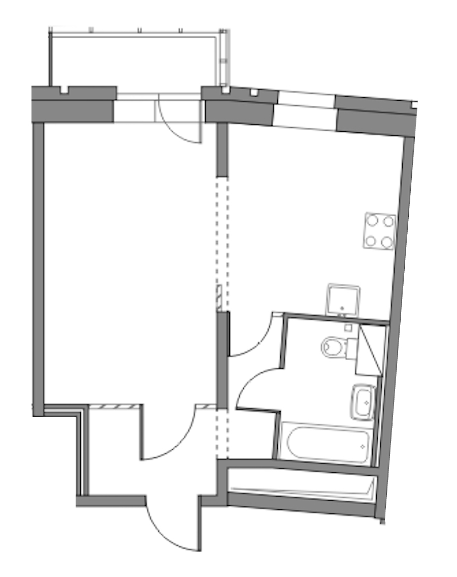 1-комнатная квартира 38.6 м², 3/23 эт., ЖК «Приморский квартал»